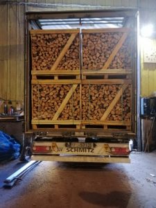 firewood in crates